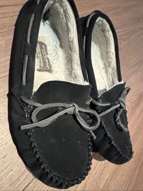 Manitobah Black Suede Moccasins